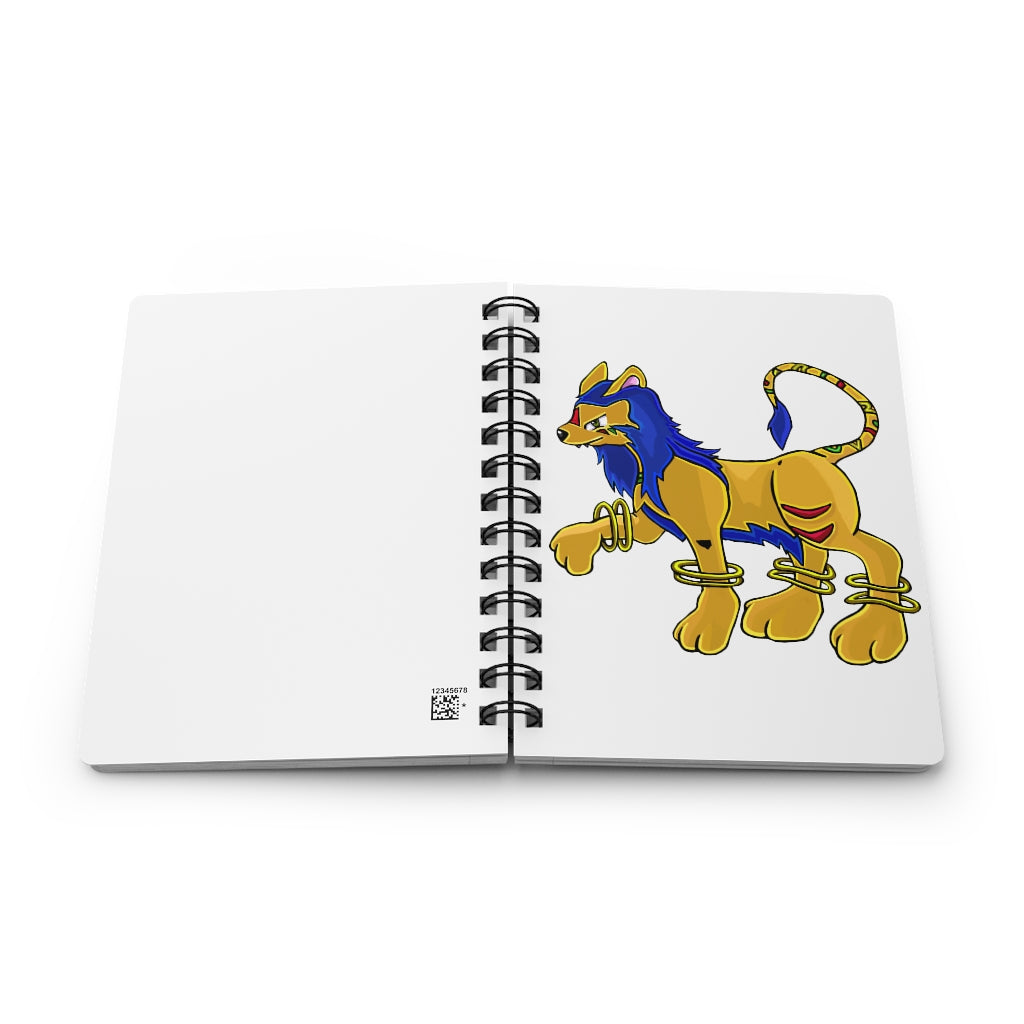 Roararing Spiral Bound Journal with glossy laminated cover, showcasing vibrant designs and lined pages for writing.