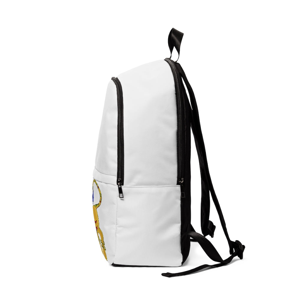 Roararing Unisex Fabric Backpack in a stylish design, made of soft nylon, featuring adjustable straps and a padded back panel.