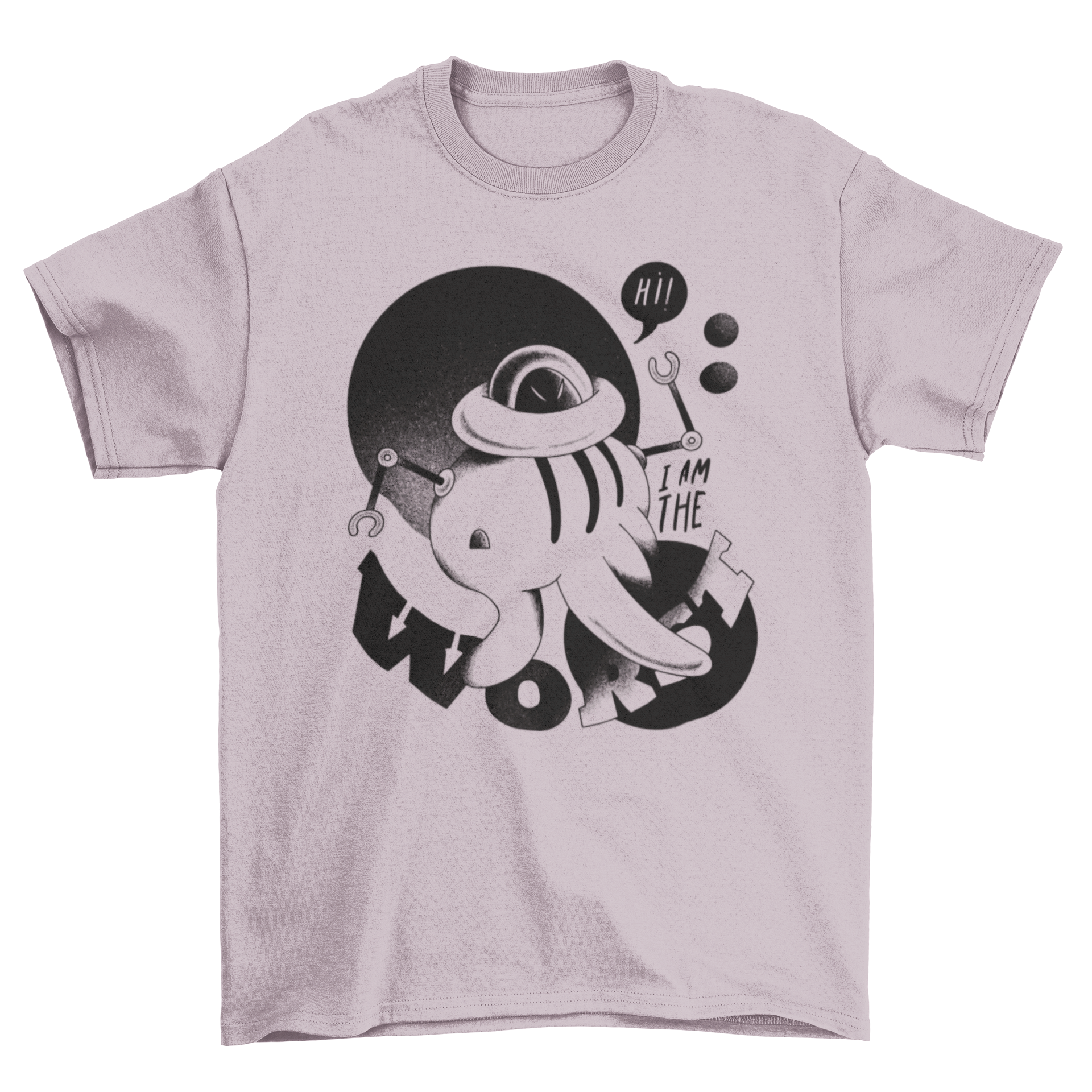 A stylish t-shirt featuring a retro robot alien monster design with the quote 'I am the worst'.