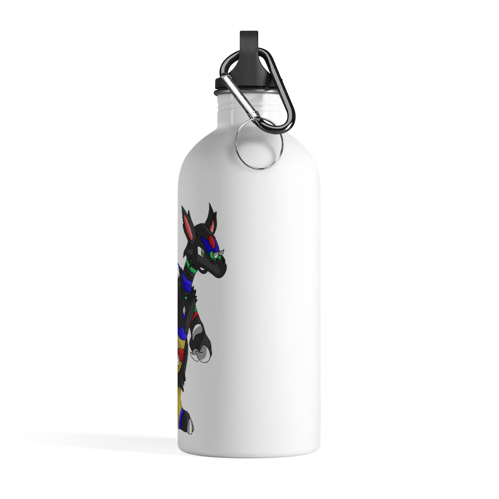 Rocino Stainless Steel Water Bottle with a plastic screw top and stylish print, ideal for hydration on the go.