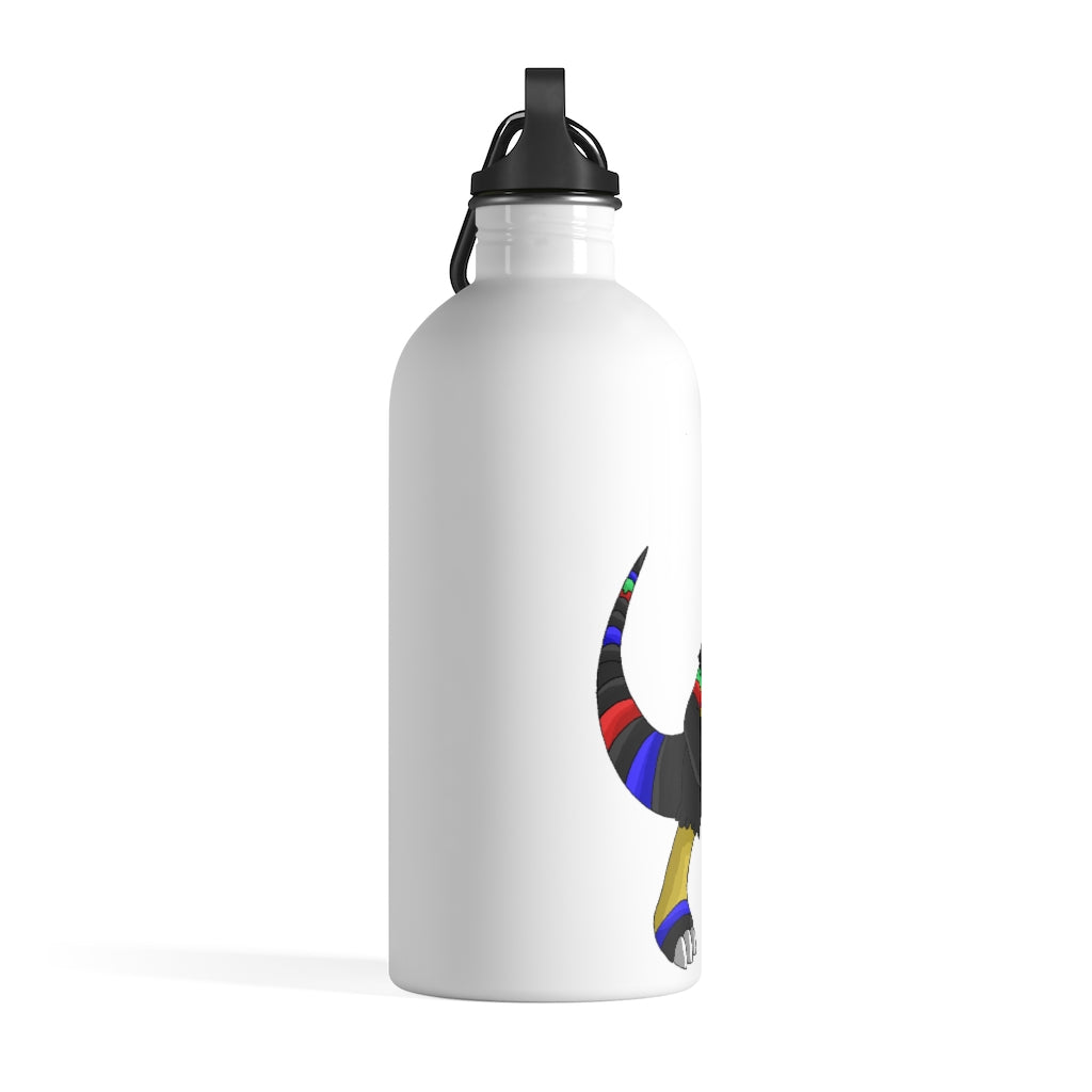 Rocino Stainless Steel Water Bottle with a plastic screw top and stylish print, ideal for hydration on the go.