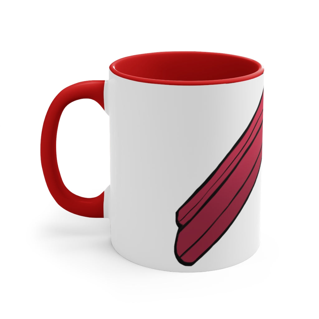 Rock Accent Coffee Mug with colorful interior and handle, showcasing a two-tone design and comfortable C-handle.