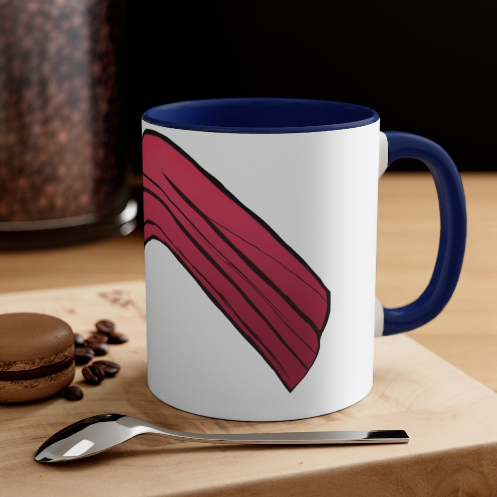 Rock Accent Coffee Mug with colorful interior and handle, showcasing a two-tone design and comfortable C-handle.