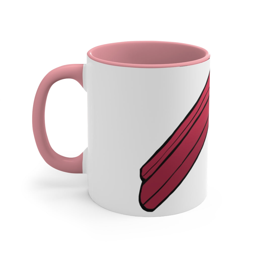 Rock Accent Coffee Mug with colorful interior and handle, showcasing a two-tone design and comfortable C-handle.