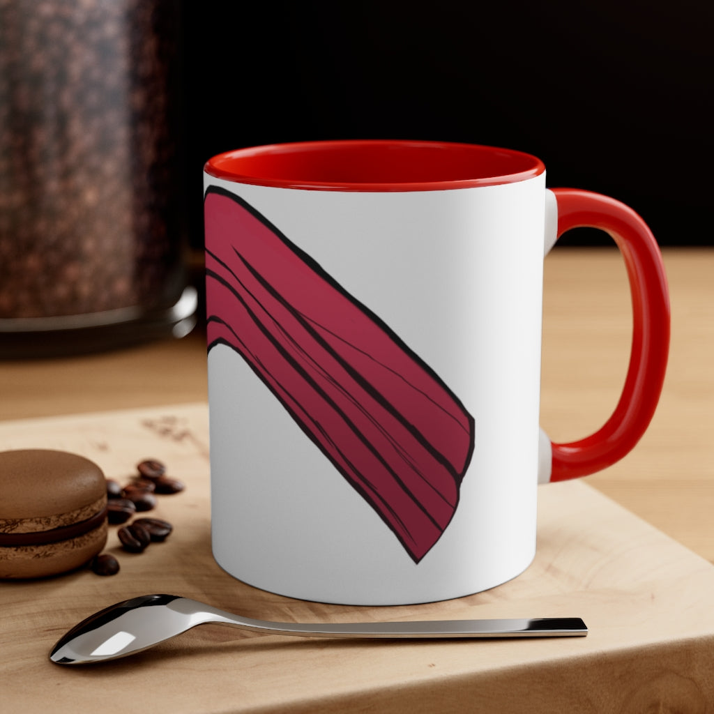 Rock Accent Coffee Mug with colorful interior and handle, showcasing a two-tone design and comfortable C-handle.