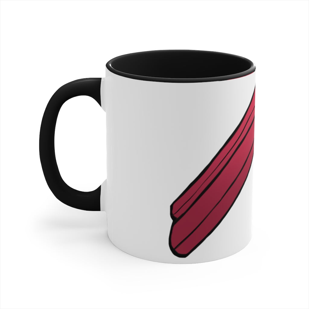 Rock Accent Coffee Mug with colorful interior and handle, showcasing a two-tone design and comfortable C-handle.