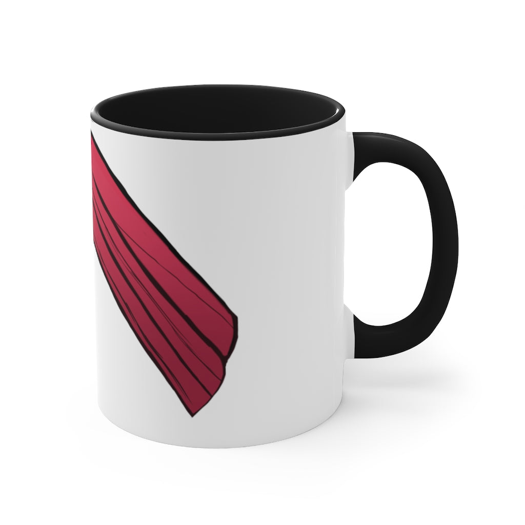 Rock Accent Coffee Mug with colorful interior and handle, showcasing a two-tone design and comfortable C-handle.