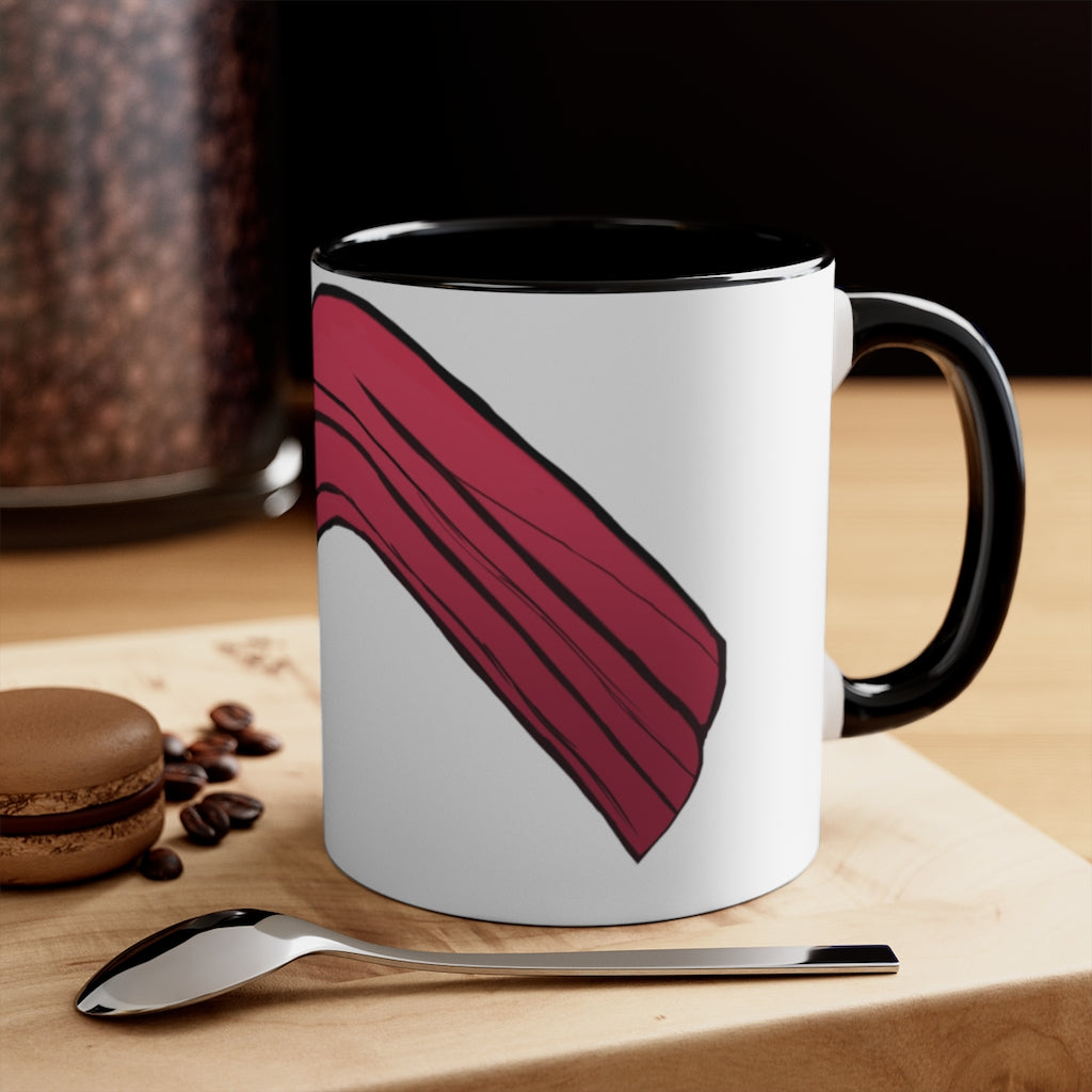 Rock Accent Coffee Mug with colorful interior and handle, showcasing a two-tone design and comfortable C-handle.