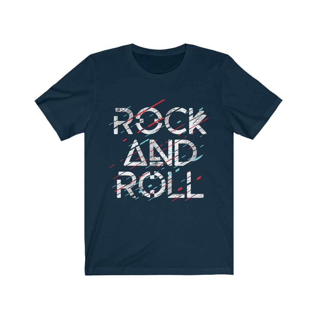 Rock And Roll T-Shirt made from soft cotton, featuring a retail fit and lightweight design, perfect for music lovers.