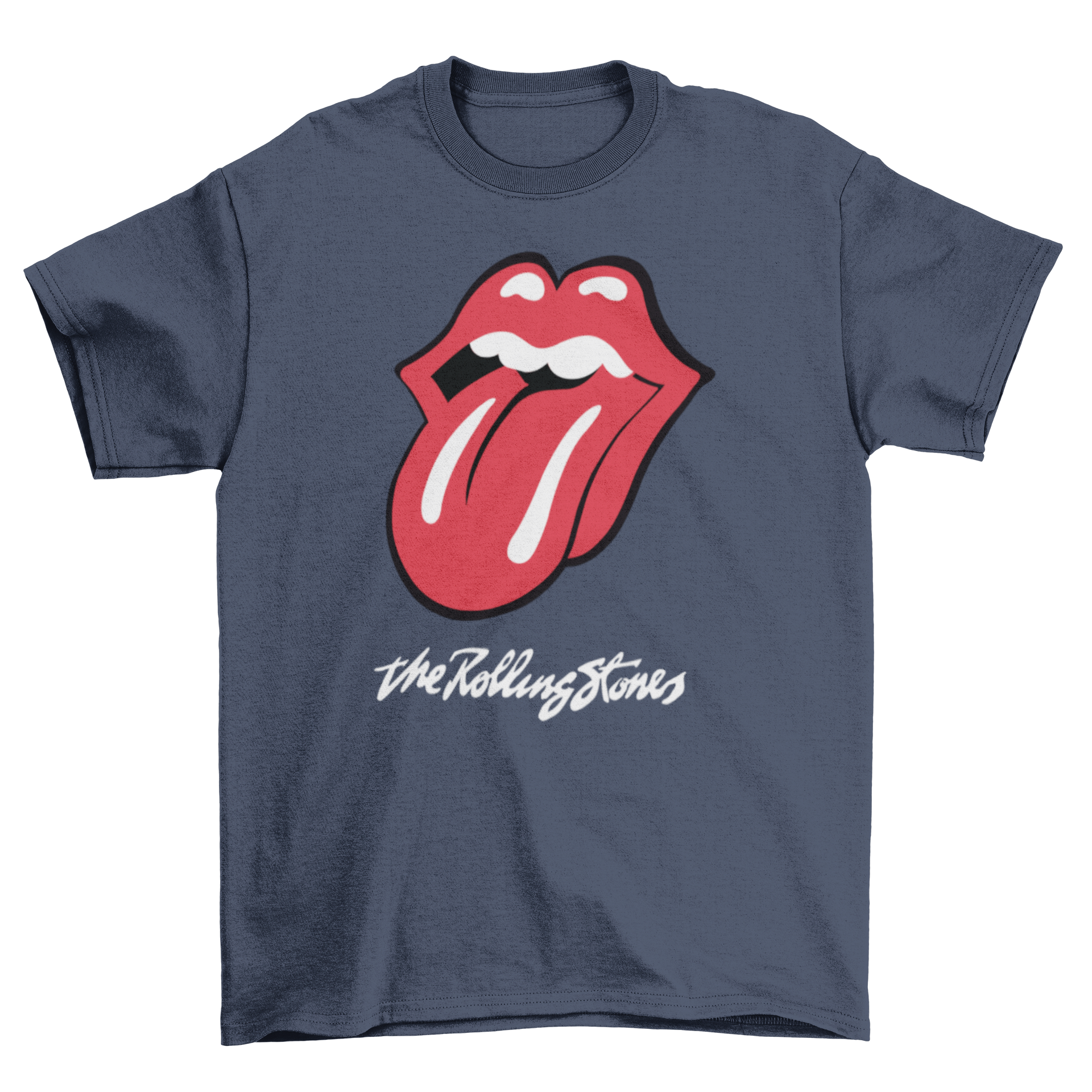 Rock Band Lips t-shirt featuring a vibrant logo design on high-quality fabric, perfect for music enthusiasts.