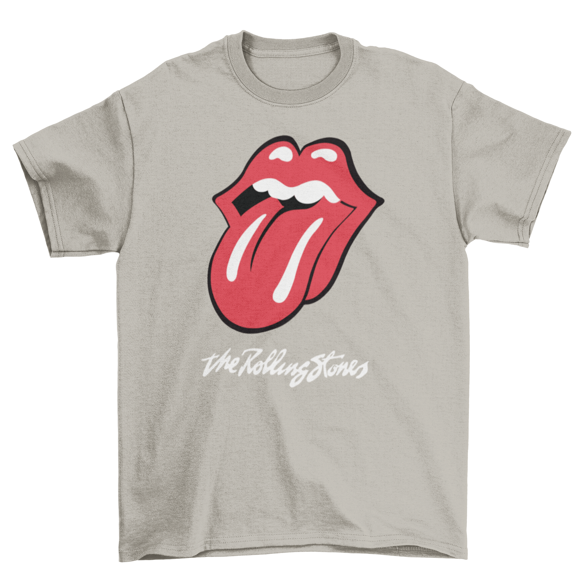 Rock Band Lips t-shirt featuring a vibrant logo design on high-quality fabric, perfect for music enthusiasts.