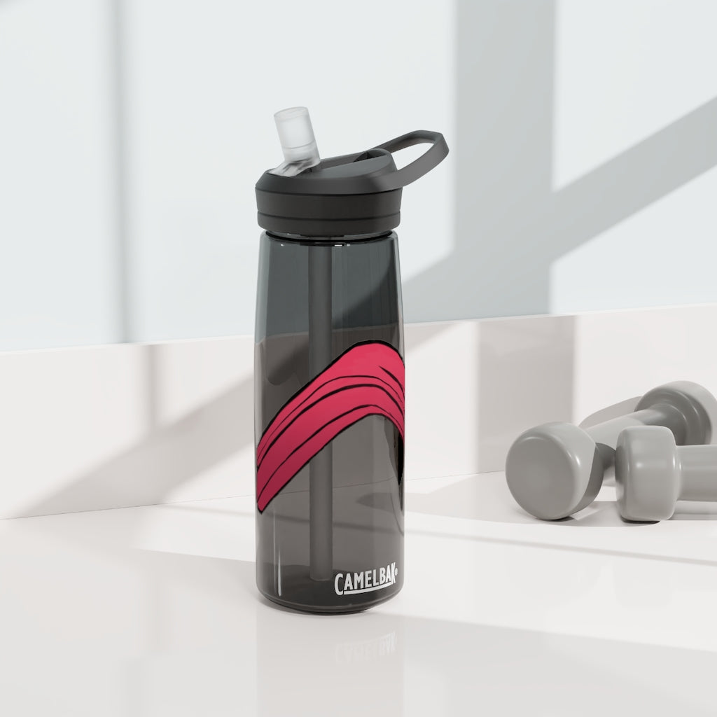 Rock CamelBak Eddy® Water Bottle in 20oz and 25oz sizes, showcasing its durable Tritan™ material and spill-proof design.