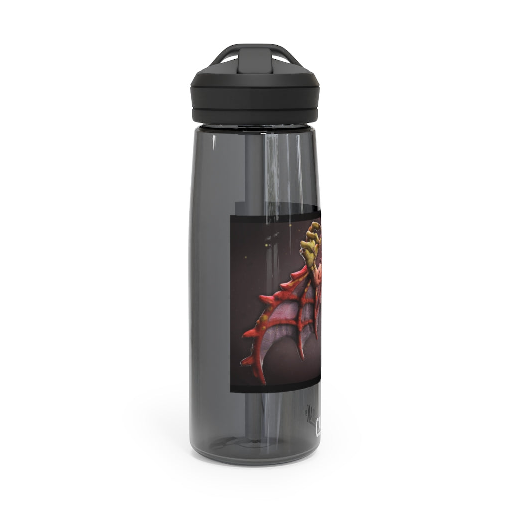 Rock Creature CamelBak Eddy® Water Bottle in 20oz and 25oz sizes, showcasing its durable Tritan™ material and spill-proof design.