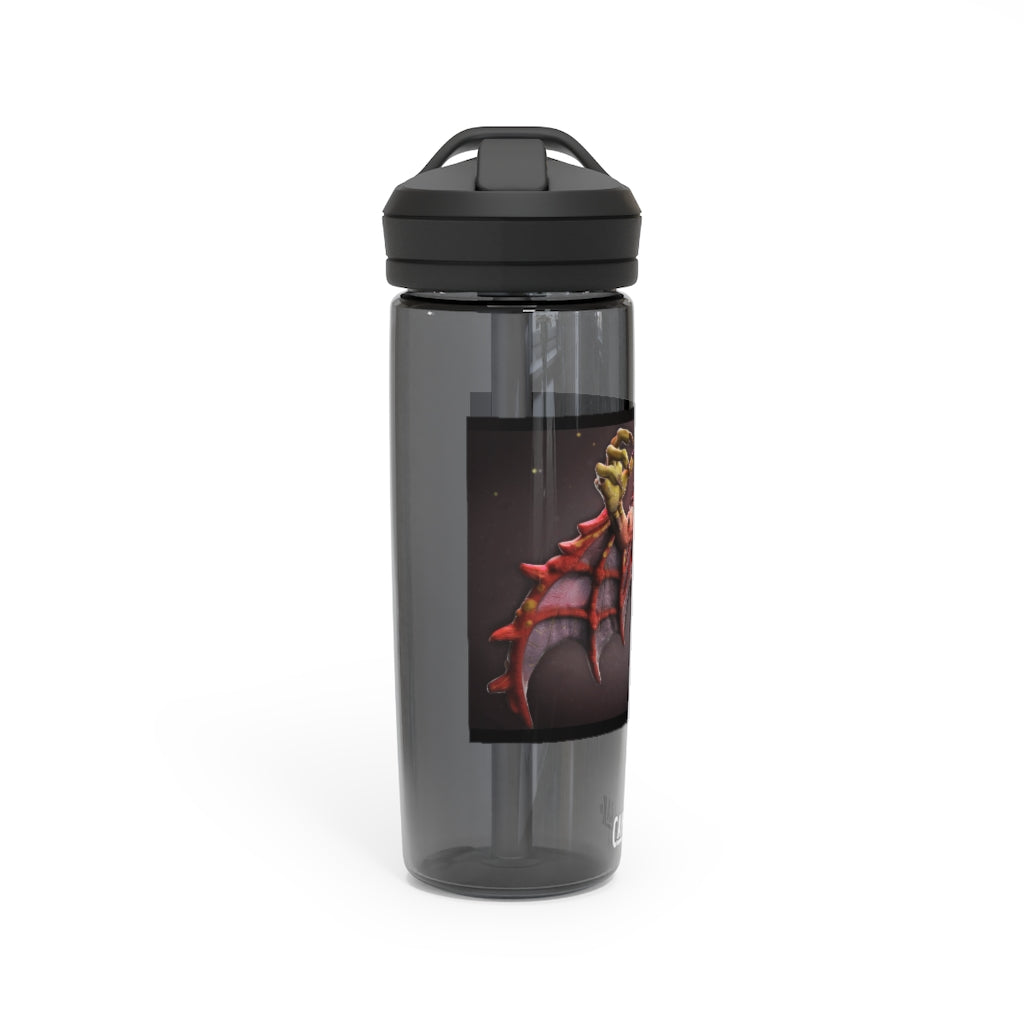 Rock Creature CamelBak Eddy® Water Bottle in 20oz and 25oz sizes, showcasing its durable Tritan™ material and spill-proof design.