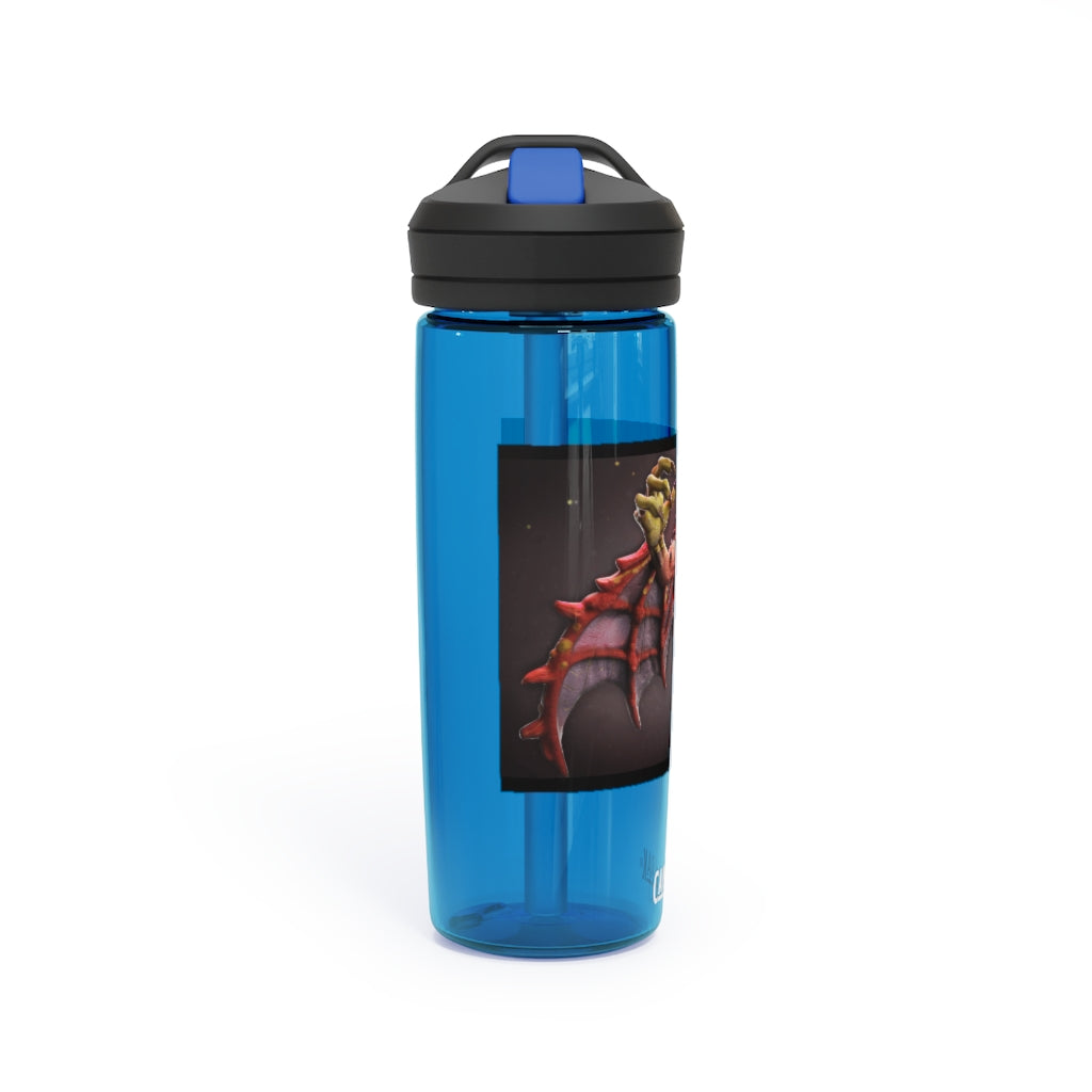 Rock Creature CamelBak Eddy® Water Bottle in 20oz and 25oz sizes, showcasing its durable Tritan™ material and spill-proof design.