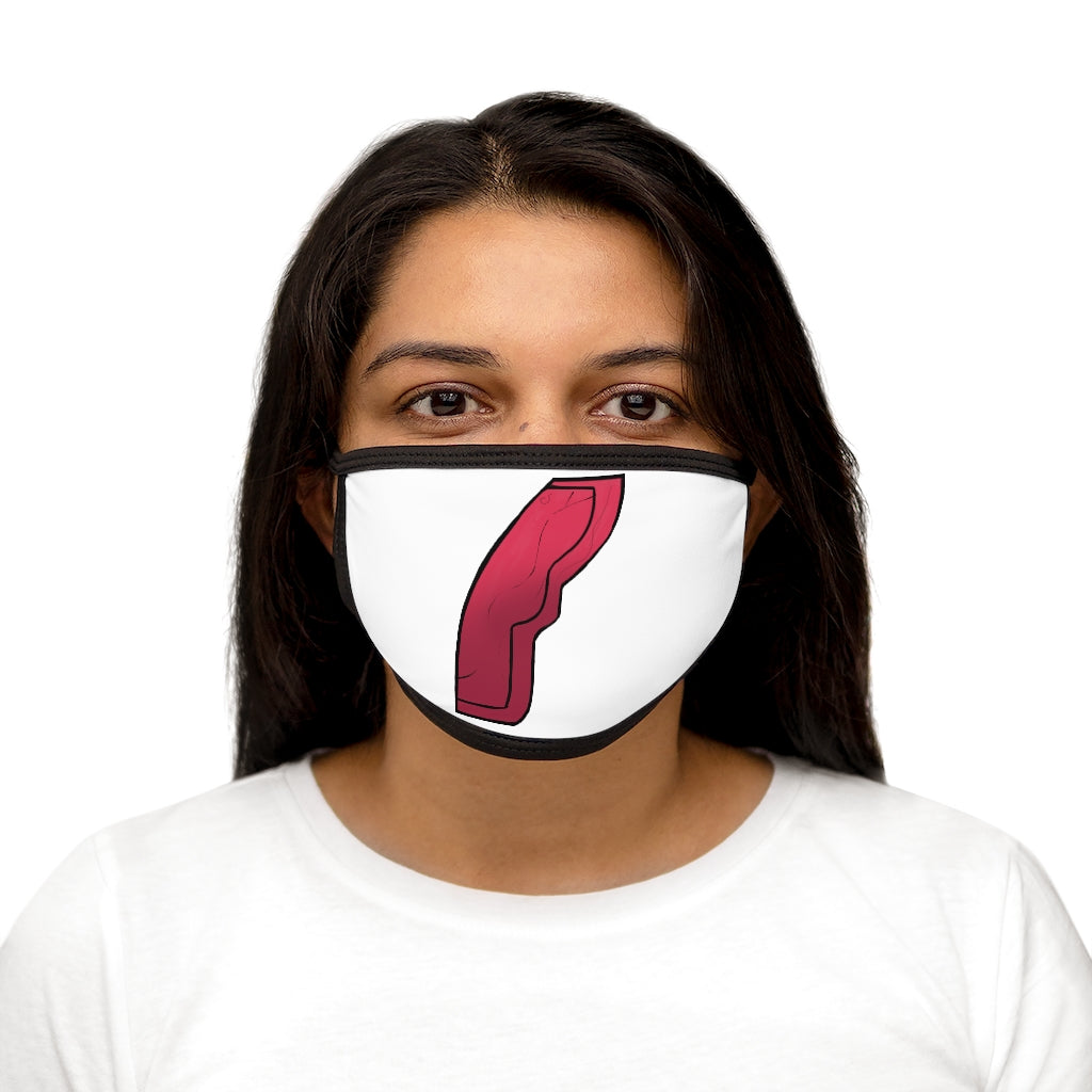 Rock Mixed-Fabric Face Mask featuring a black outer edge and earloops, made of polyester and cotton for comfort and style.