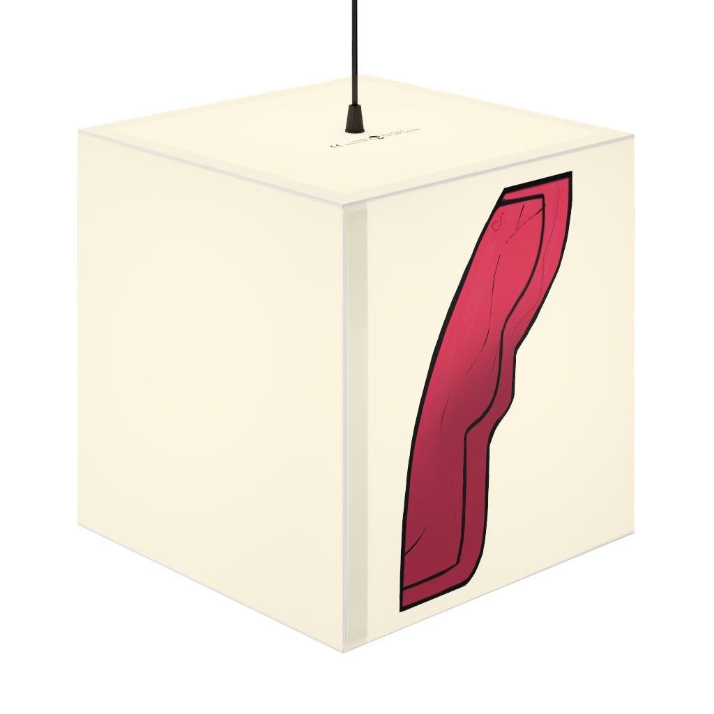 A stylish Rock Personalized Lamp in a cube shape, showcasing its unique design and customizable features, perfect for indoor decor.