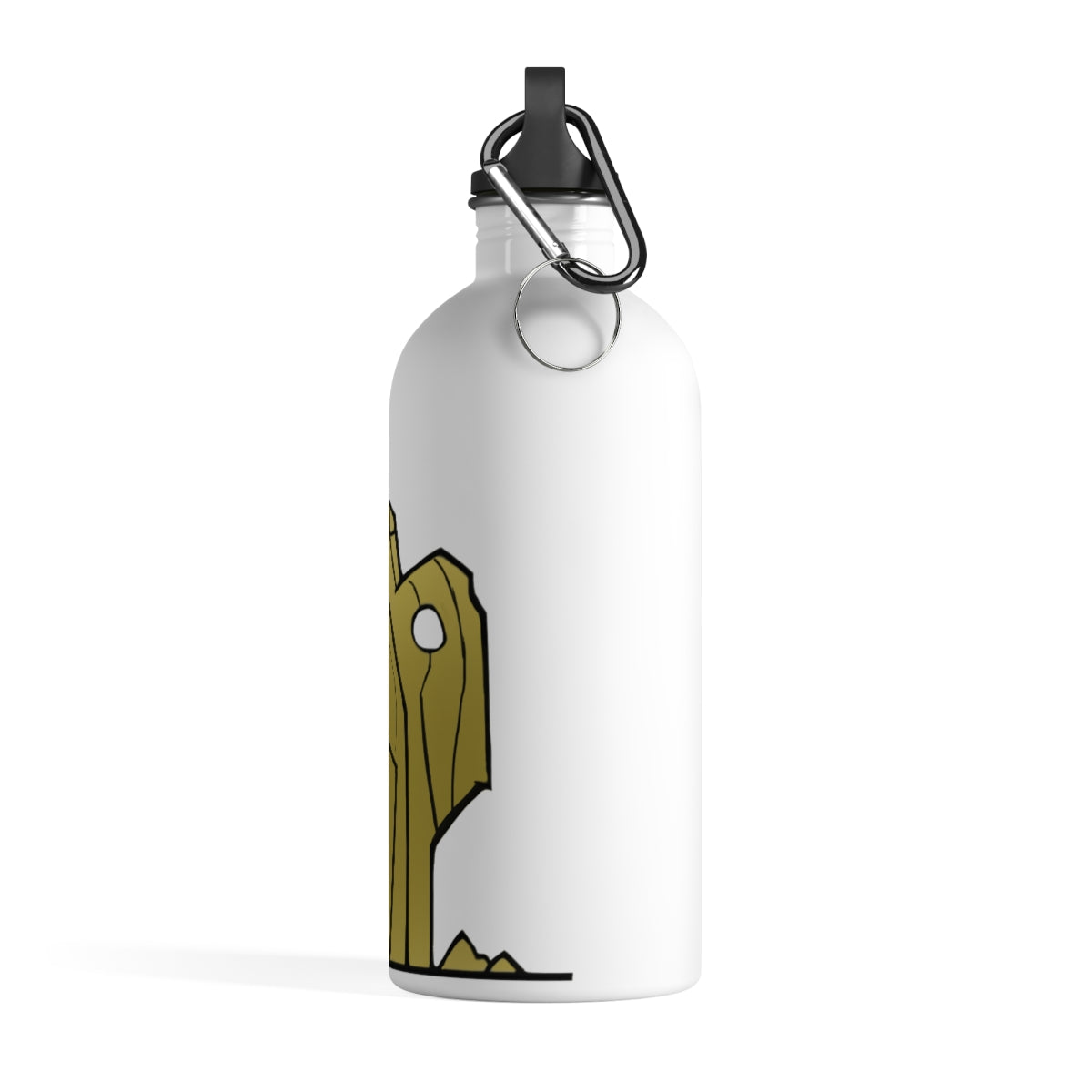 Rock Stainless Steel Water Bottle with a stylish design and plastic screw top, perfect for hydration on the go.