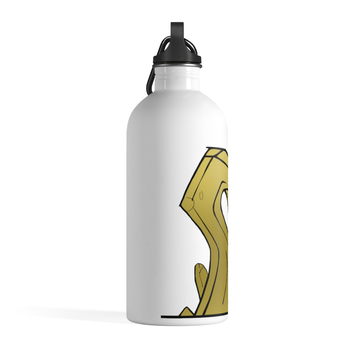 Rock Stainless Steel Water Bottle with a stylish design and plastic screw top, perfect for hydration on the go.