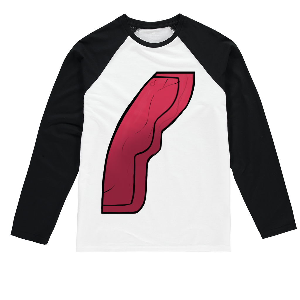 Rock Sublimation Baseball Long Sleeve T-Shirt featuring a crew neck, long sleeves, and a stylish fit, ideal for sublimation printing.