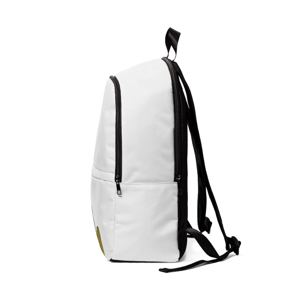 Rock Unisex Fabric Backpack in soft nylon, featuring adjustable straps and a padded back panel, ideal for school and outdoor use.