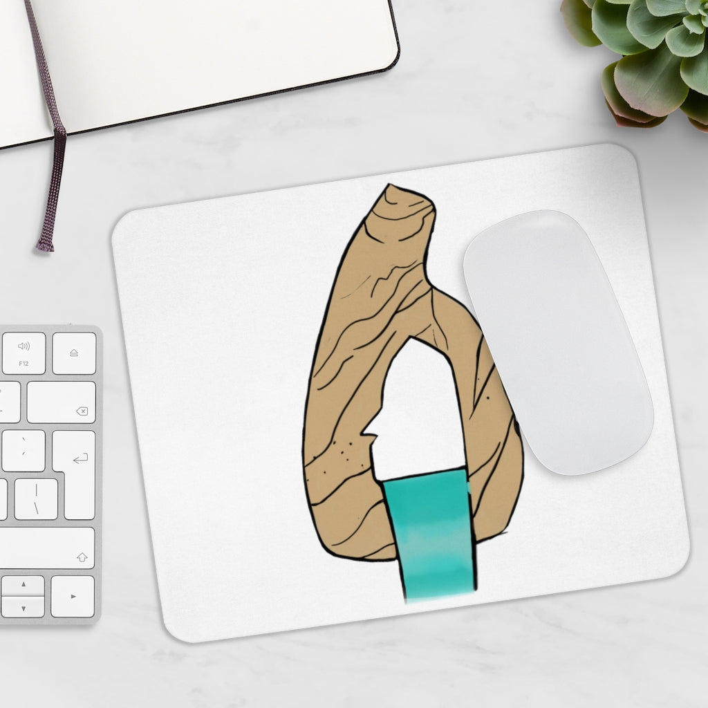 Rock with Water Mouse Pad featuring vibrant design and non-slip base, perfect for enhancing desk aesthetics and functionality.