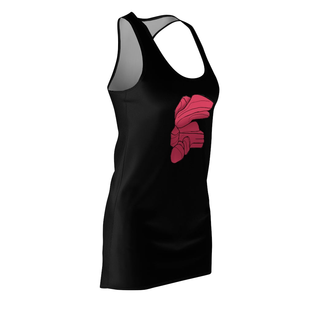 Rock Women's Cut & Sew Racerback Dress showcasing a stylish and feminine design, made from lightweight polyester fabric.