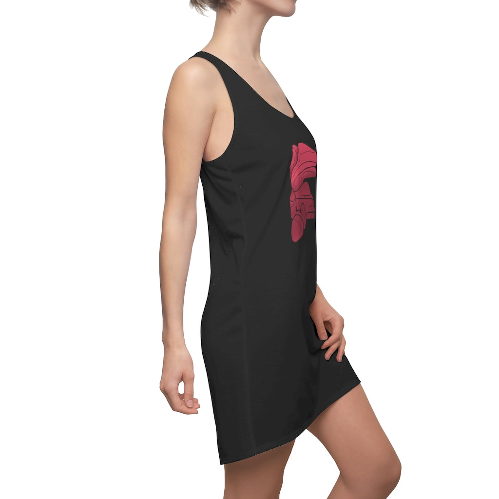 Rock Women's Cut & Sew Racerback Dress showcasing a stylish and feminine design, made from lightweight polyester fabric.