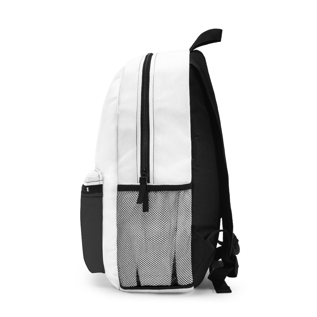 Rocks Backpack made in USA, featuring adjustable straps and custom name tag, designed for durability and style.