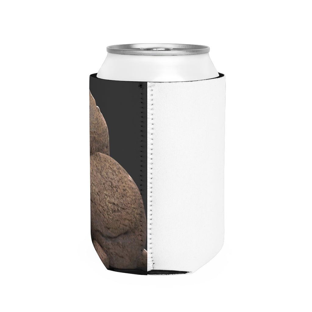 Rocks Can Cooler Sleeve made of durable neoprene, designed to fit standard 12oz cans, featuring a non-slip grip and customizable design.