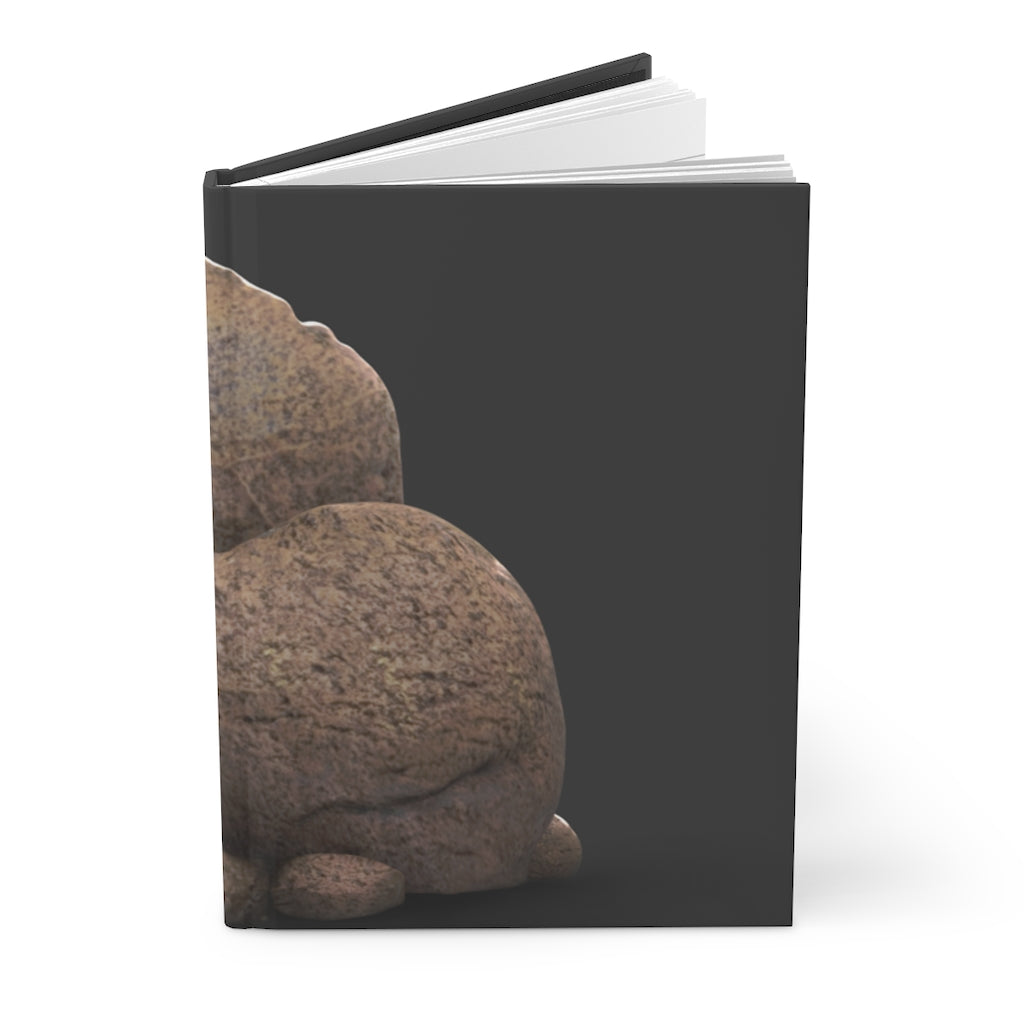 Rocks Hardcover Journal Matte with customizable cover, featuring a sleek design and lined pages, perfect for personal journaling.