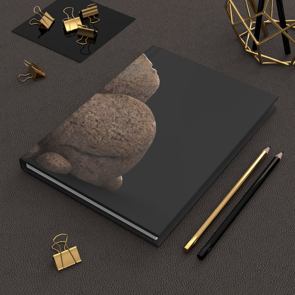 Rocks Hardcover Journal Matte with customizable cover, featuring a sleek design and lined pages, perfect for personal journaling.