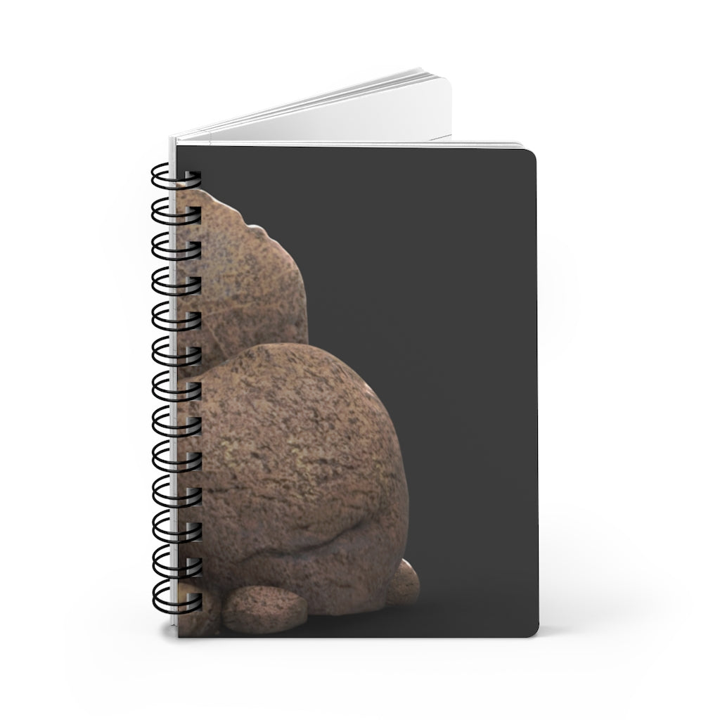 Rocks Spiral Bound Journal with glossy laminated cover and lined pages, showcasing its stylish design and durability.