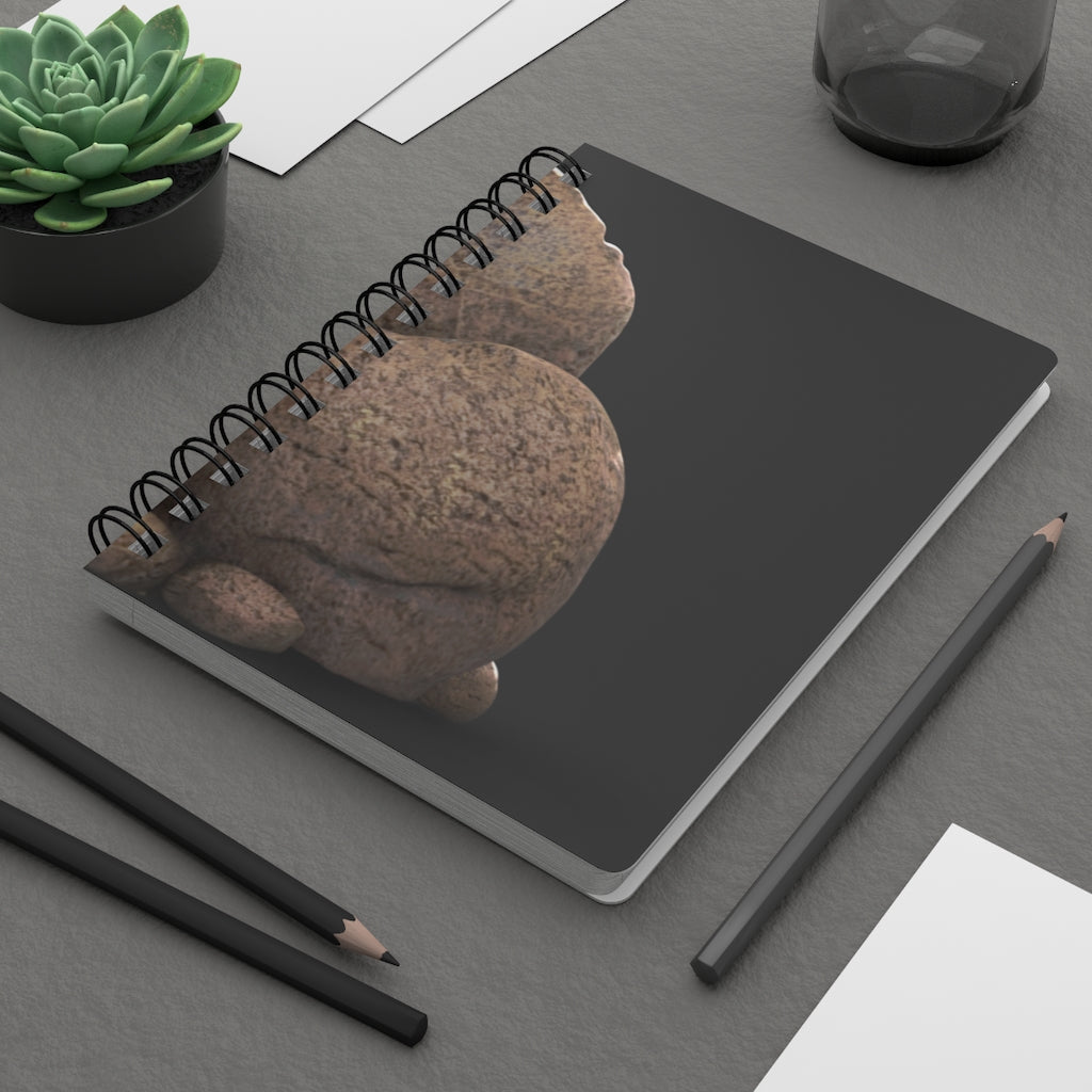 Rocks Spiral Bound Journal with glossy laminated cover and lined pages, showcasing its stylish design and durability.