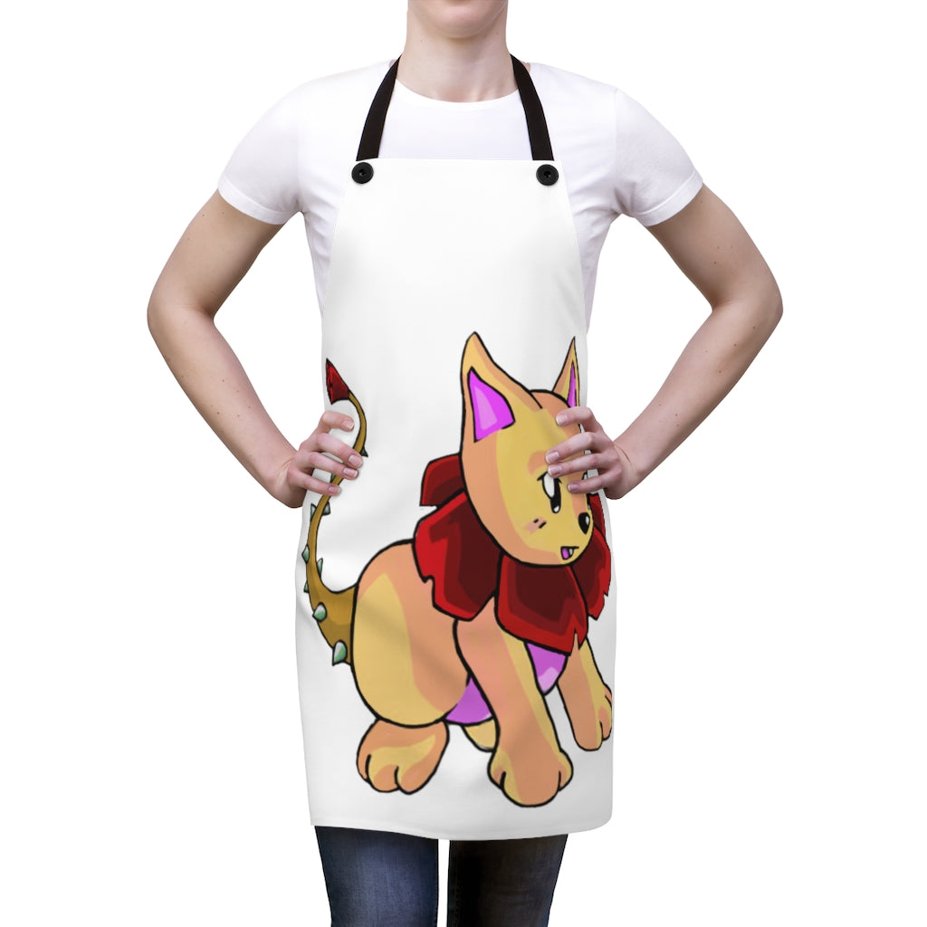 Stylish Rositty Apron made of durable polyester with black detachable twill straps, perfect for cooking.