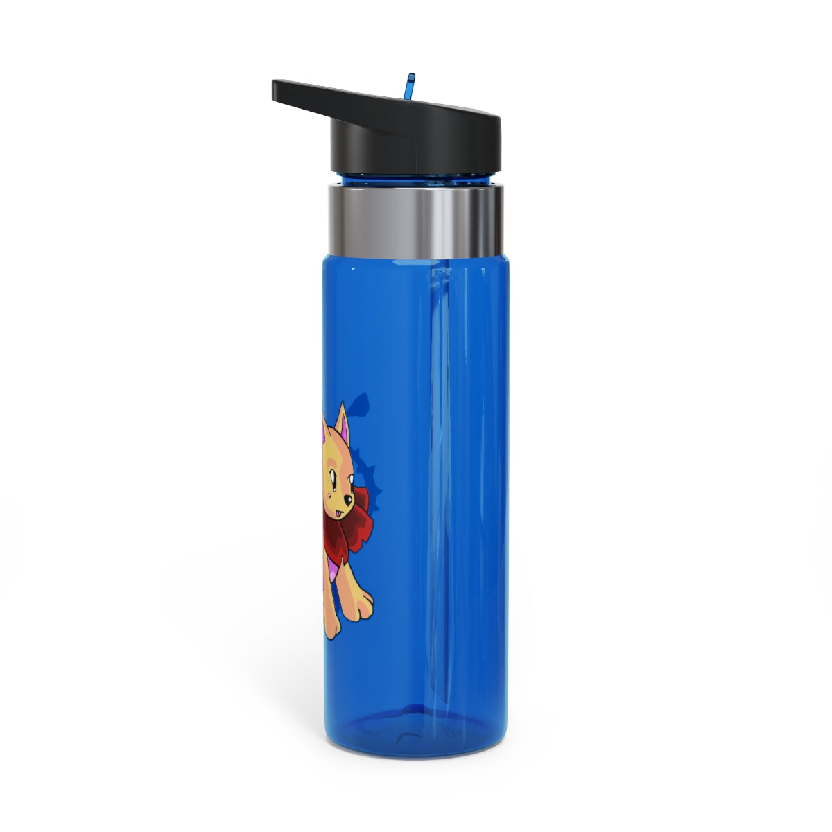 Rositty Kensington Tritan™ Sport Bottle in vibrant colors with a carabiner hook, showcasing its 20oz capacity and spill-resistant lid.