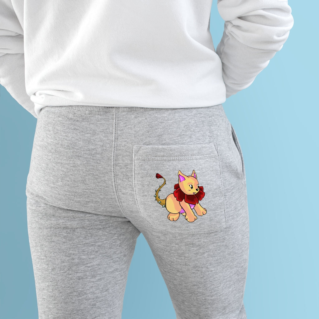 Rositty Premium Fleece Joggers showcasing customizable back pocket and side pockets in a stylish design.