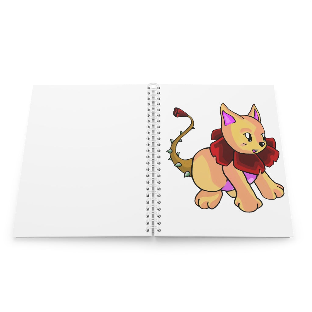 Rositty Spiral Notebook featuring customizable front and back covers with a semi-gloss laminated finish and wide-ruled pages.