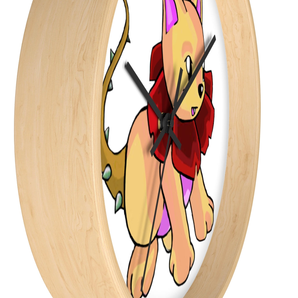 Rositty Wall Clock featuring a wooden frame and plexiglass face, designed for indoor use with a silent mechanism.