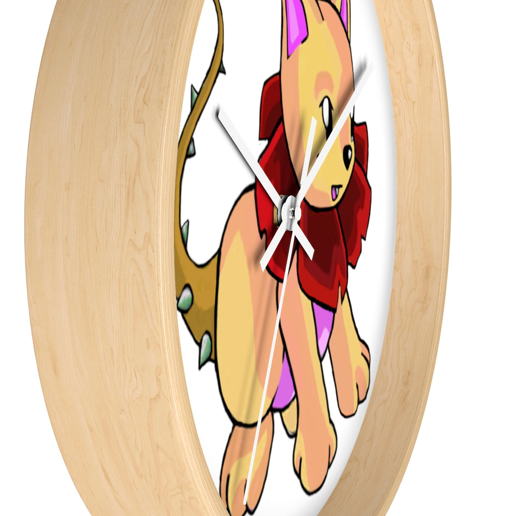 Rositty Wall Clock featuring a wooden frame and plexiglass face, designed for indoor use with a silent mechanism.