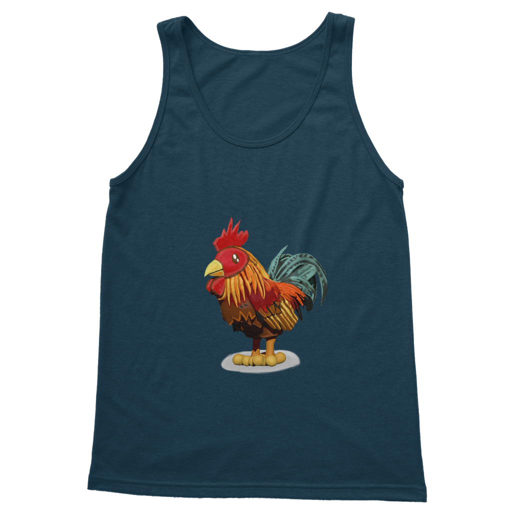 Rooster Classic Adult Vest Top in various colors, showcasing its unisex design and high-quality cotton fabric.