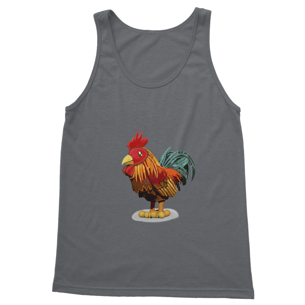 Rooster Classic Adult Vest Top in various colors, showcasing its unisex design and high-quality cotton fabric.