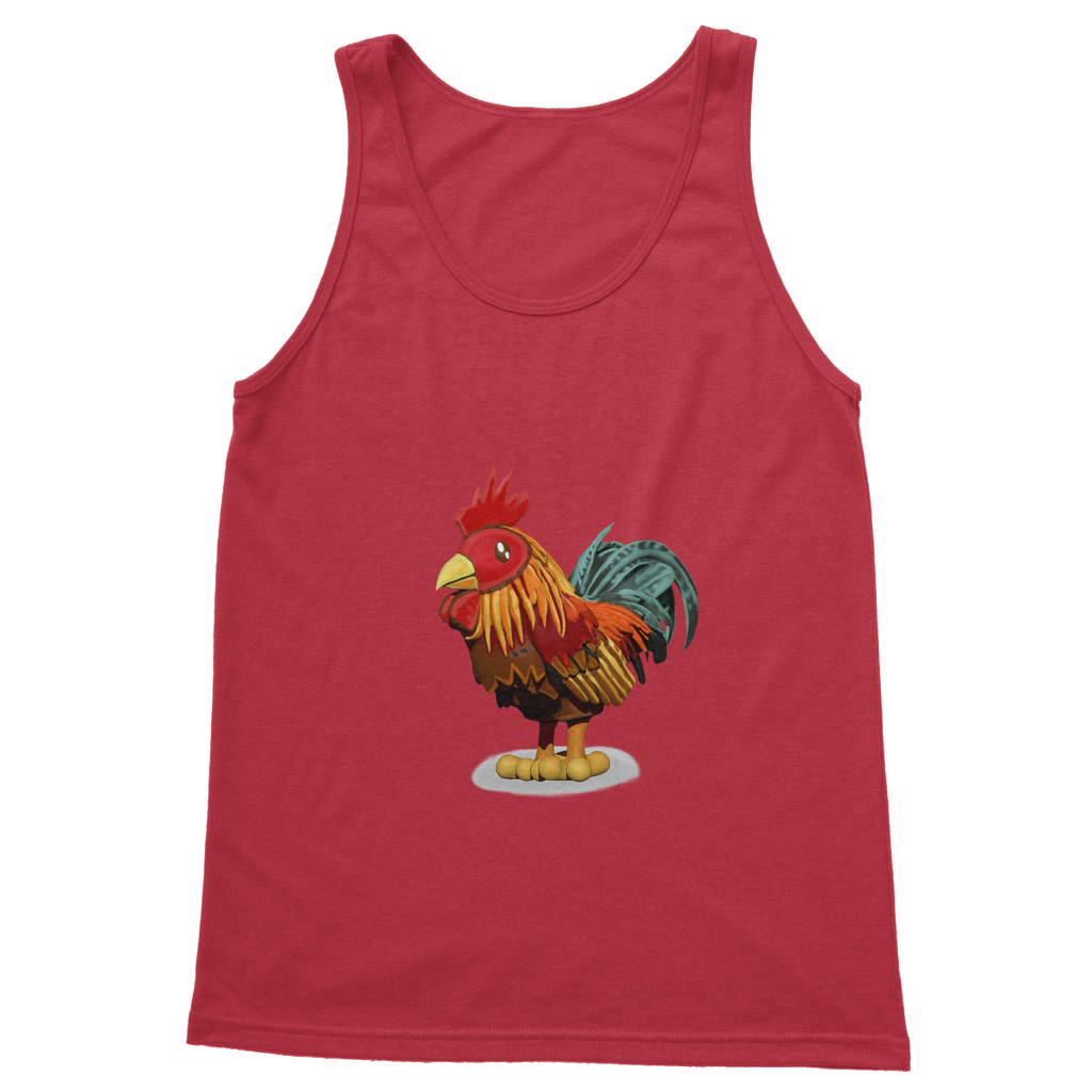 Rooster Classic Adult Vest Top in various colors, showcasing its unisex design and high-quality cotton fabric.