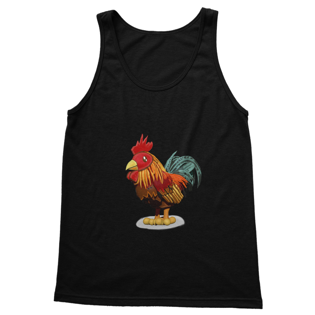 Rooster Classic Adult Vest Top in various colors, showcasing its unisex design and high-quality cotton fabric.