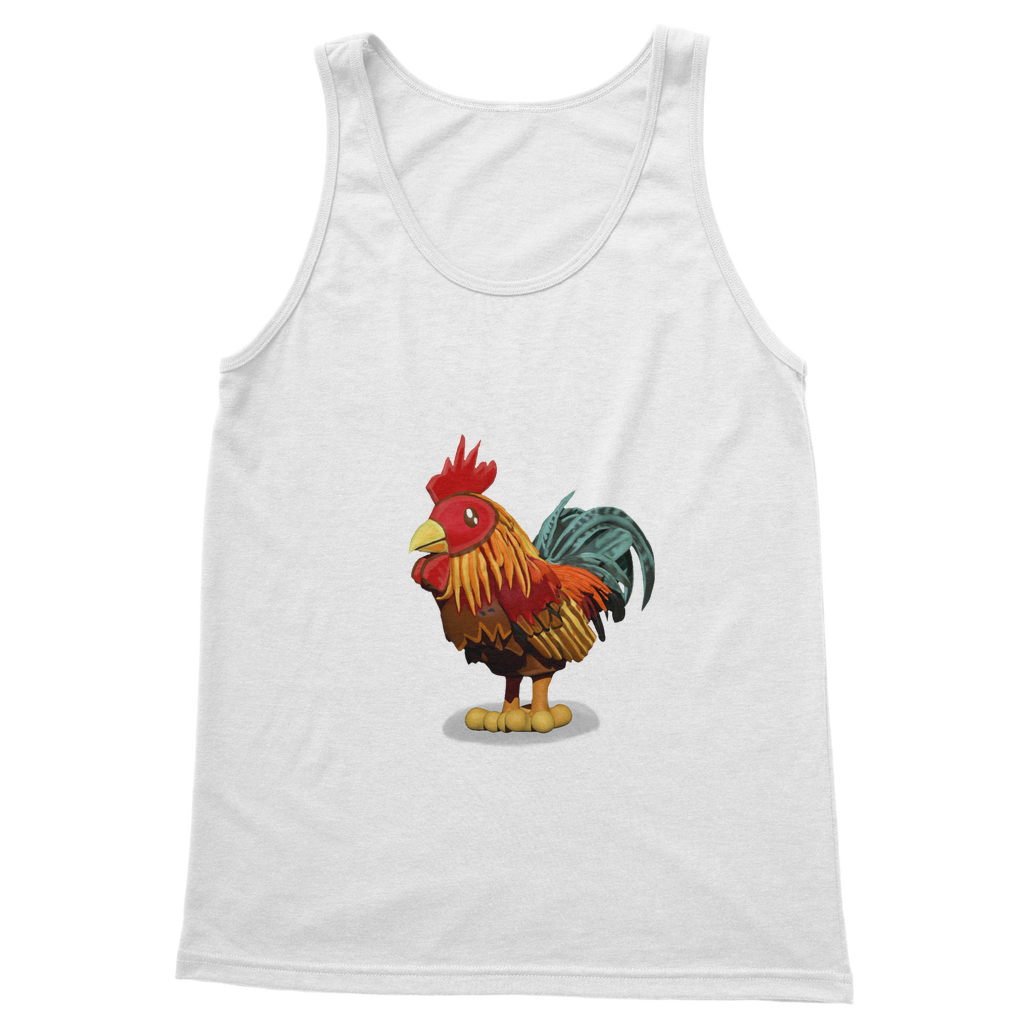 Rooster Classic Adult Vest Top in various colors, showcasing its unisex design and high-quality cotton fabric.