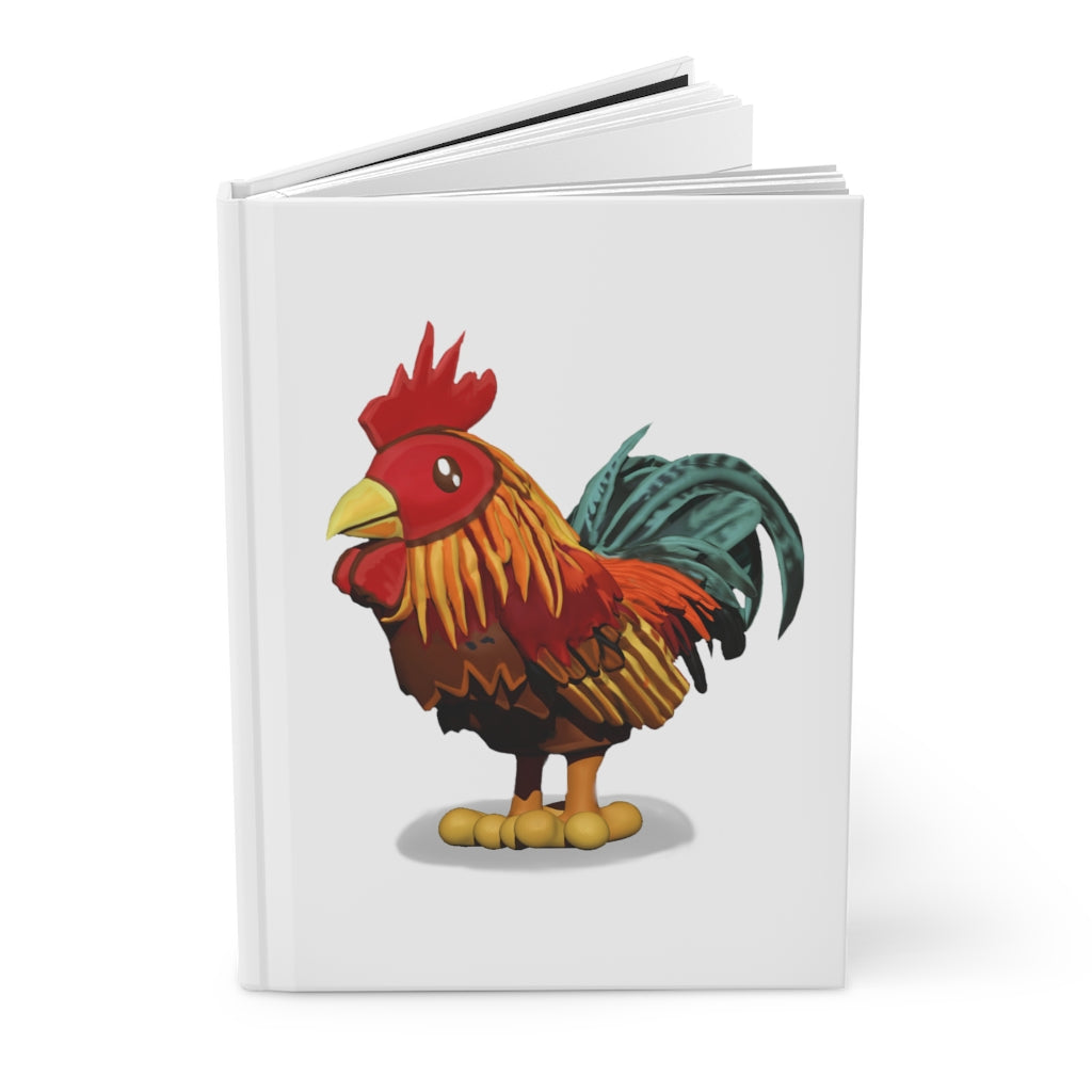 Rooster Hardcover Journal Matte with customizable covers and lined pages, showcasing a stylish matte finish.