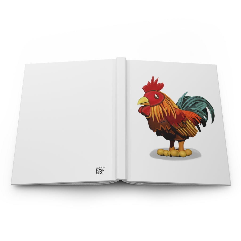 Rooster Hardcover Journal Matte with customizable covers and lined pages, showcasing a stylish matte finish.