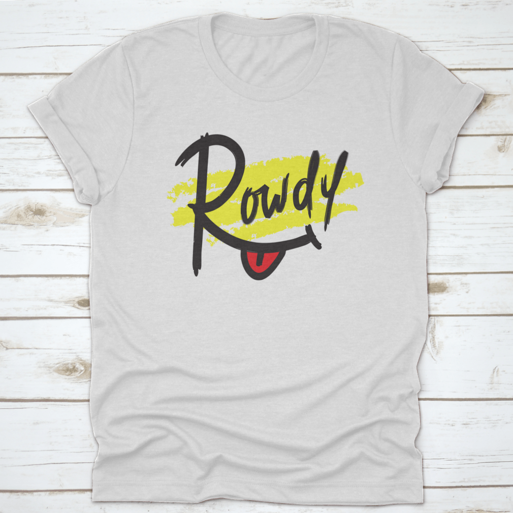 Rowdy youth t-shirt featuring hand-drawn motivational quote in stylish lettering, made from soft cotton fabric.