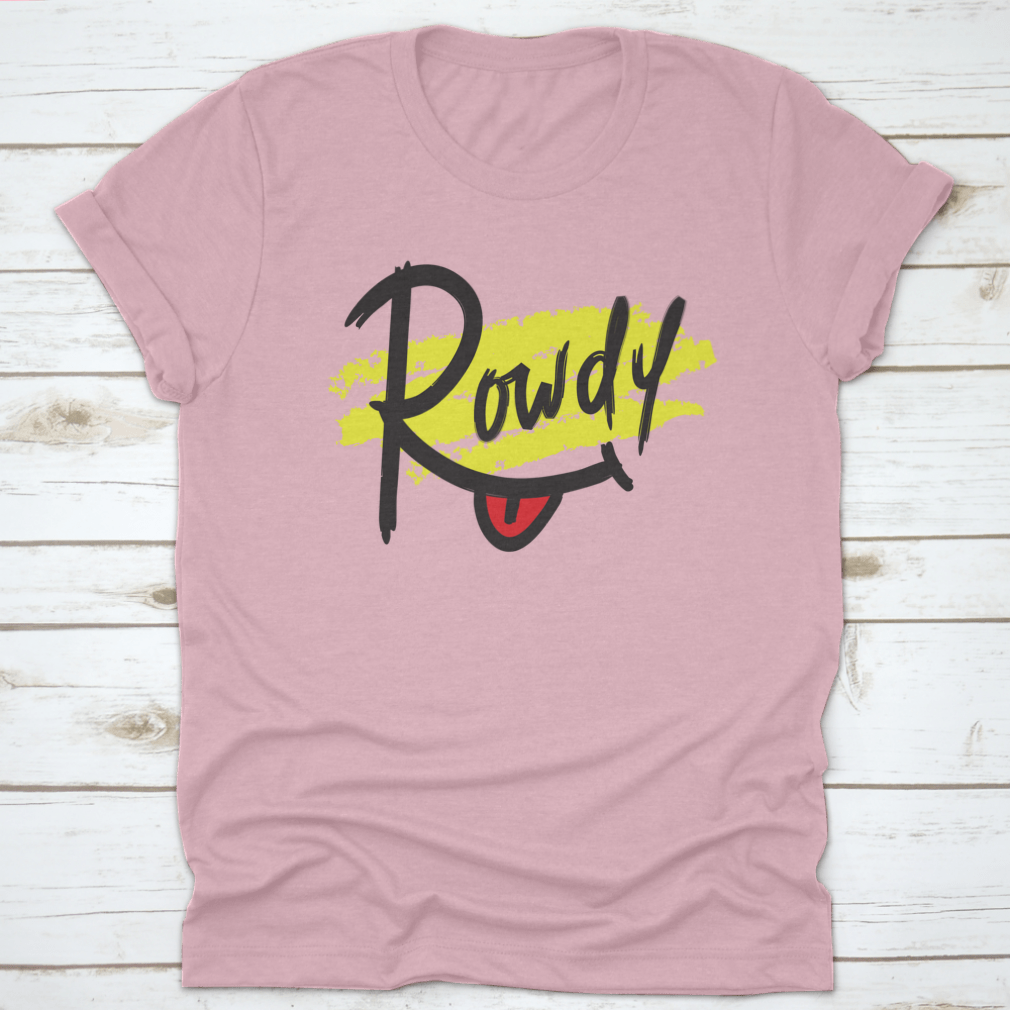 Rowdy youth t-shirt featuring hand-drawn motivational quote in stylish lettering, made from soft cotton fabric.