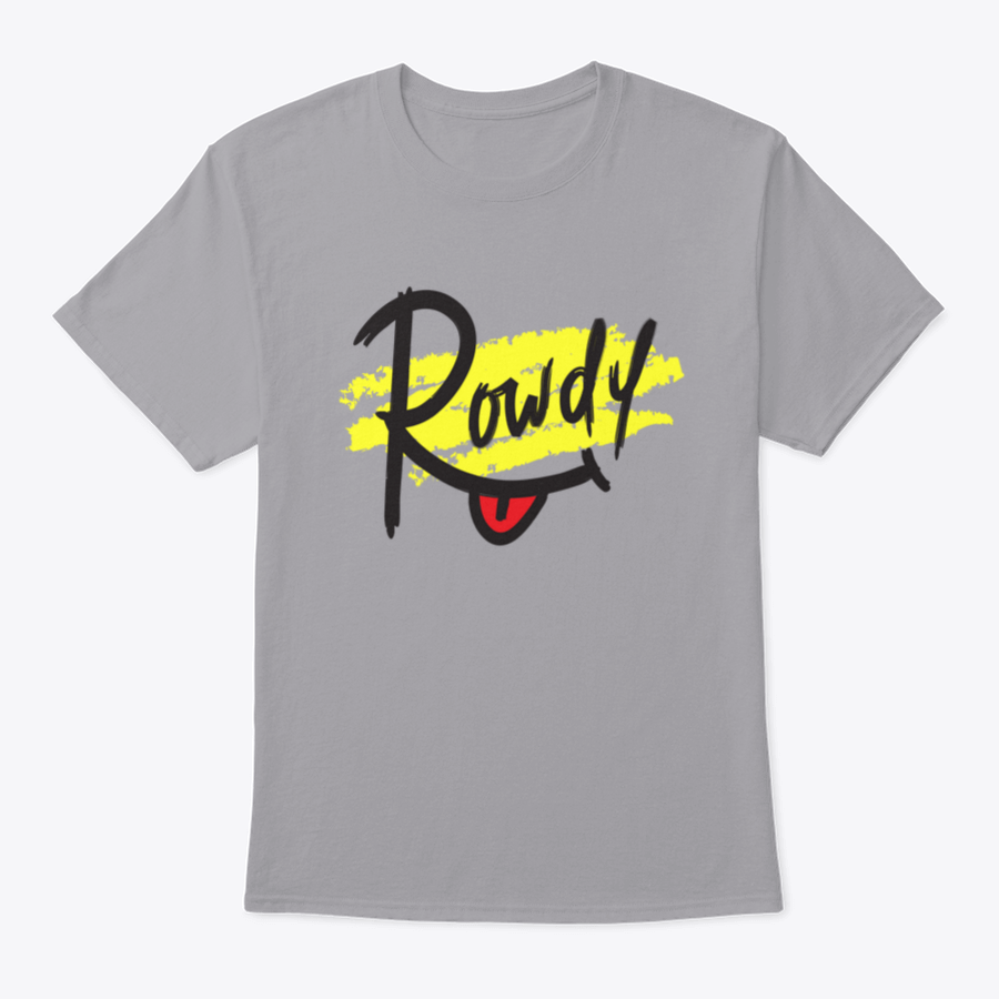 Rowdy youth t-shirt featuring hand-drawn motivational quote in stylish lettering, made from soft cotton fabric.